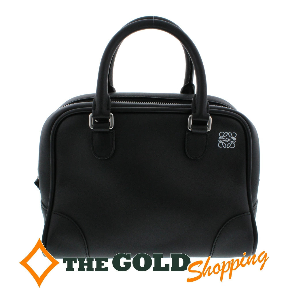 Loewe Amazona Boston Top Handle Bag Leather Black